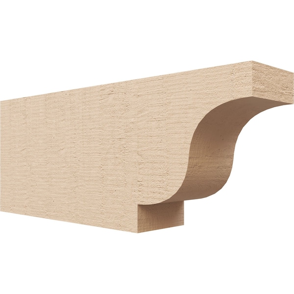 Ekena Millwork 4in. W x 8in. H x 20in. L Newport Woodgrain TimberThane Rafter Tail, Primed Tan RFTUR04X08X20NEWRCPR - main